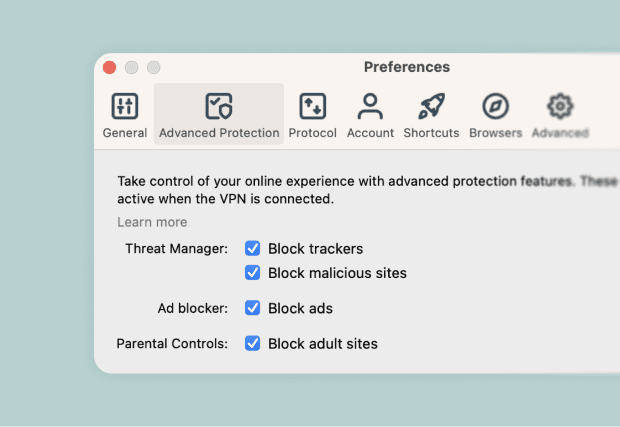 Ota se käyttöön sovelluksen asetuksista Avaa ExpressVPN-sovellus, siirry Asetuksiin ja laita mainostenesto päälle. Varmista, että käytössä...