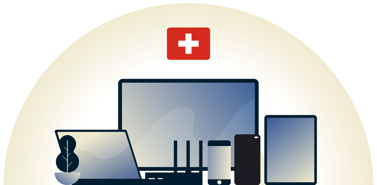 Schweiz-VPN schützt eine Vielzahl von Geräten.